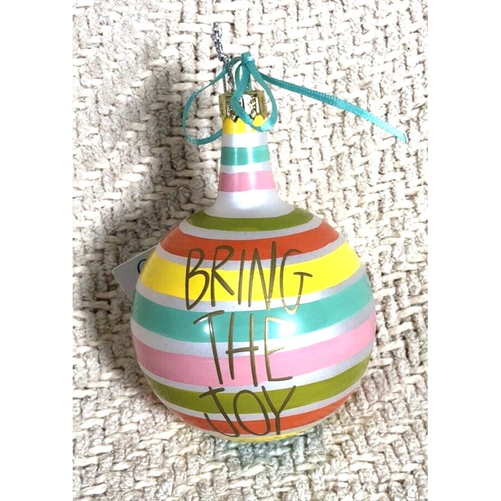 New Nothing Bundt Cakes Coton Colors Bring the Joy Striped 5" Hanging Ornament‎